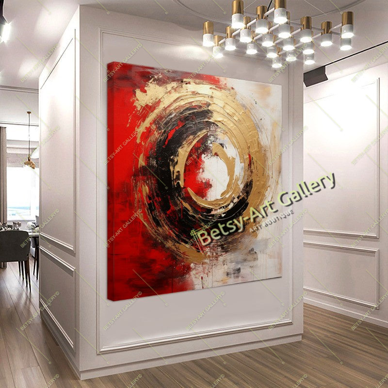 Pink Abstract Canvas Print - Elegant Colorful Wall Art