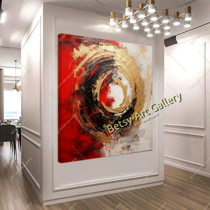 Pink Abstract Canvas Print - Elegant Colorful Wall Art