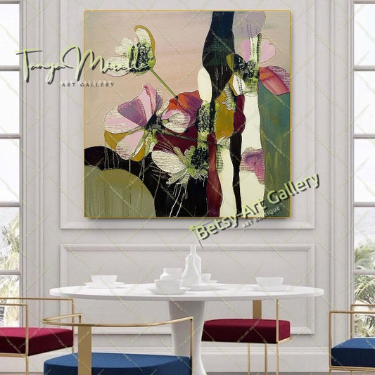 Wildflower Bouquet Canvas Print, Nature Inspired Wall Art Decor