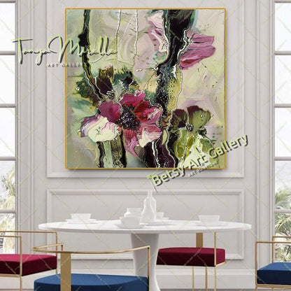 Wildflower Blooming Canvas Print, Nature Inspired Wall Art Decor