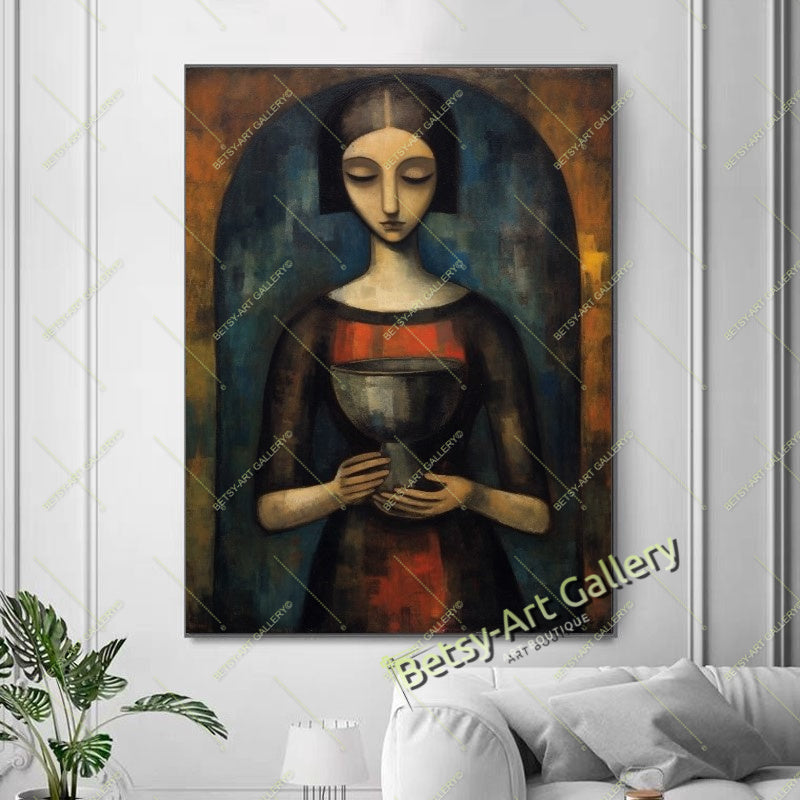 Modern Japanese Woman Art, Pop Art Geisha Artwork