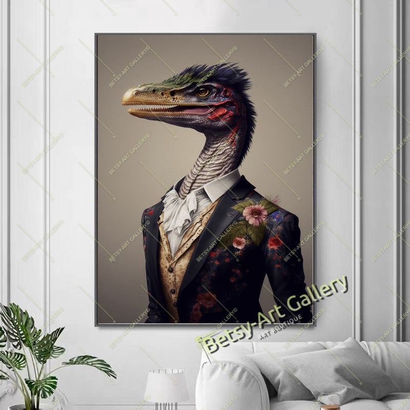 Whimsical Animals Canvas Print, Fantasy Nature Wall Art