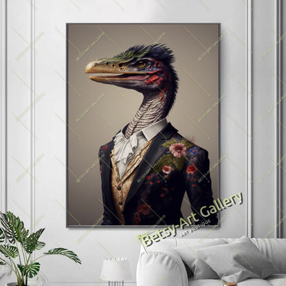 Whimsical Animals Canvas Print, Fantasy Nature Wall Art