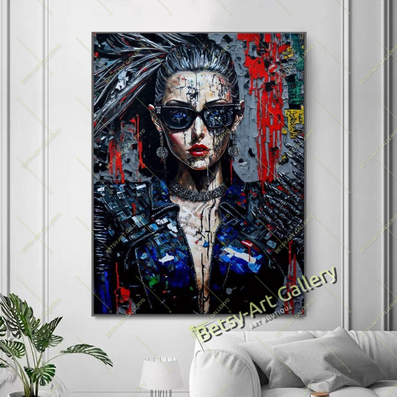 Modern Japanese Woman Art, Pop Art Geisha Artwork