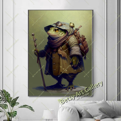 Whimsical Animals Canvas Print, Fantasy Nature Wall Art