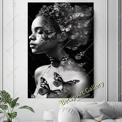 Girl on a Swing in the Sky Canvas Print