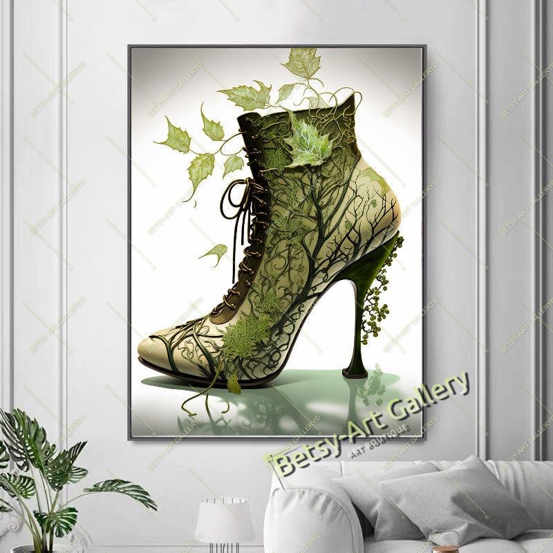 Funny Black Cat Abstract Pet Canvas Print