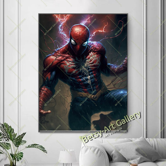 Spider-Man Red Blue Superhero Wall Art Print