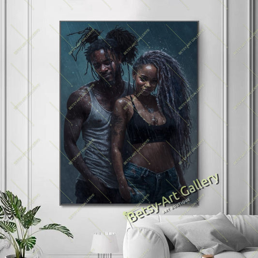 Cultural Relationship Artwork, Modern African Wall Decor