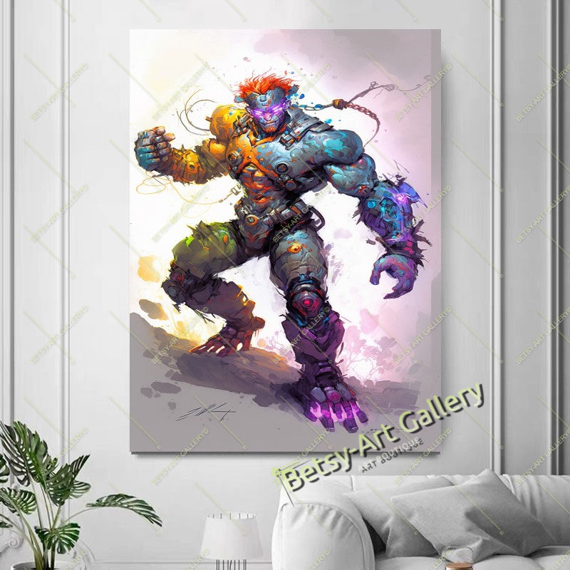 Spider-Man Red Blue Superhero Wall Art Print