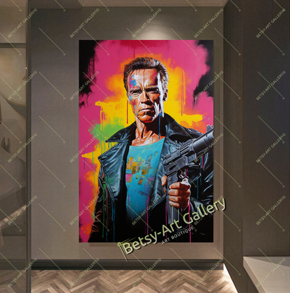 Terminator Wall Art - Cyberpunk Soldier Canvas Print