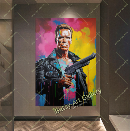 Terminator Wall Art - Cyberpunk Soldier Canvas Print