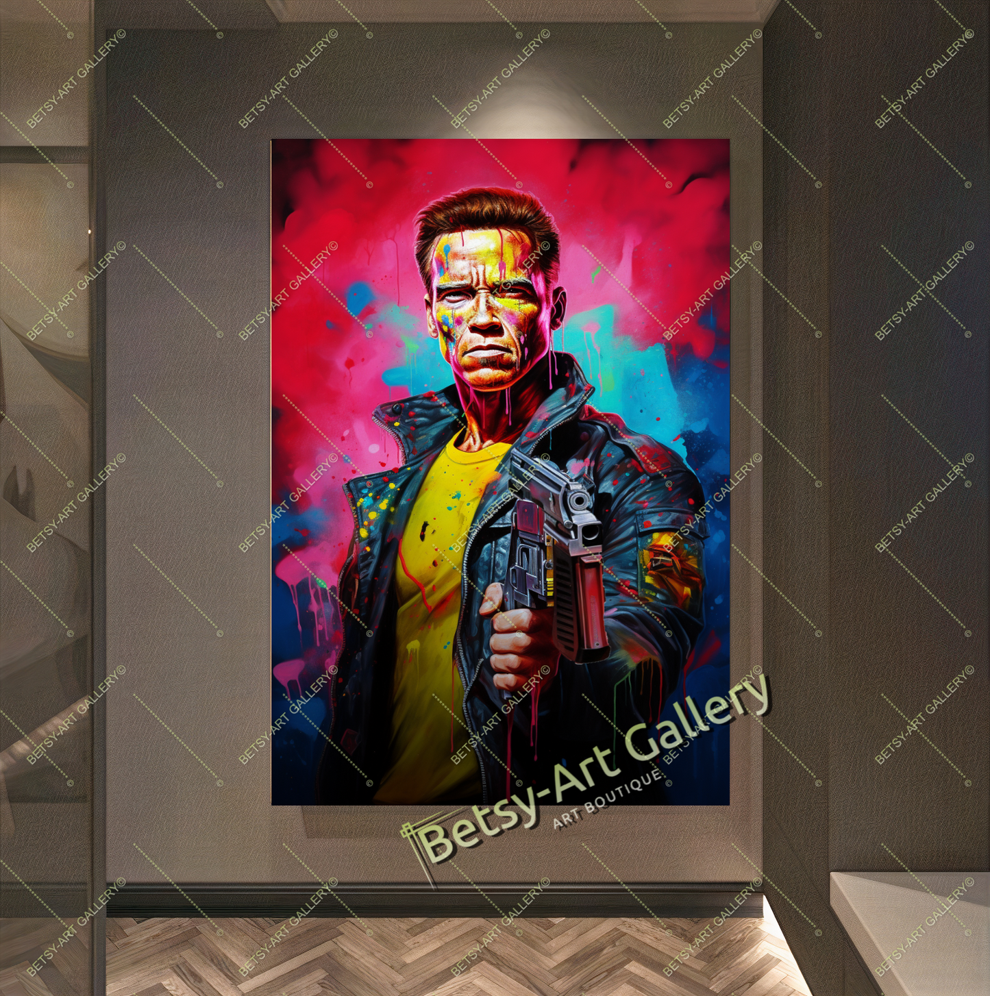 Terminator Wall Art - Cyberpunk Soldier Canvas Print