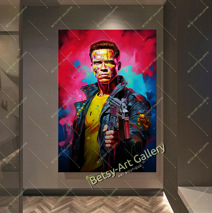 Terminator Wall Art - Cyberpunk Soldier Canvas Print