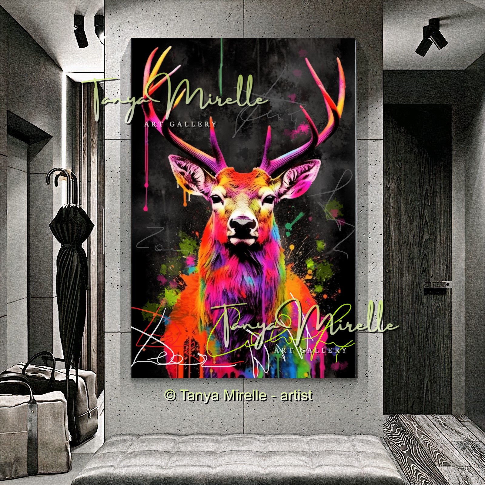 {{ product.title }} canvas artwork by Tanya Mirelle – modern wall decor – original artwork for home, living room, office, or gallery