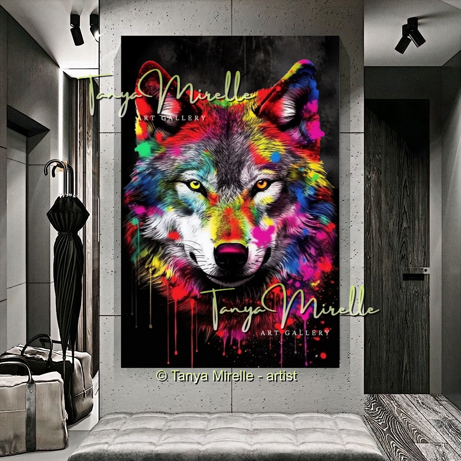 {{ product.title }} canvas artwork by Tanya Mirelle – modern wall decor – original artwork for home, living room, office, or gallery