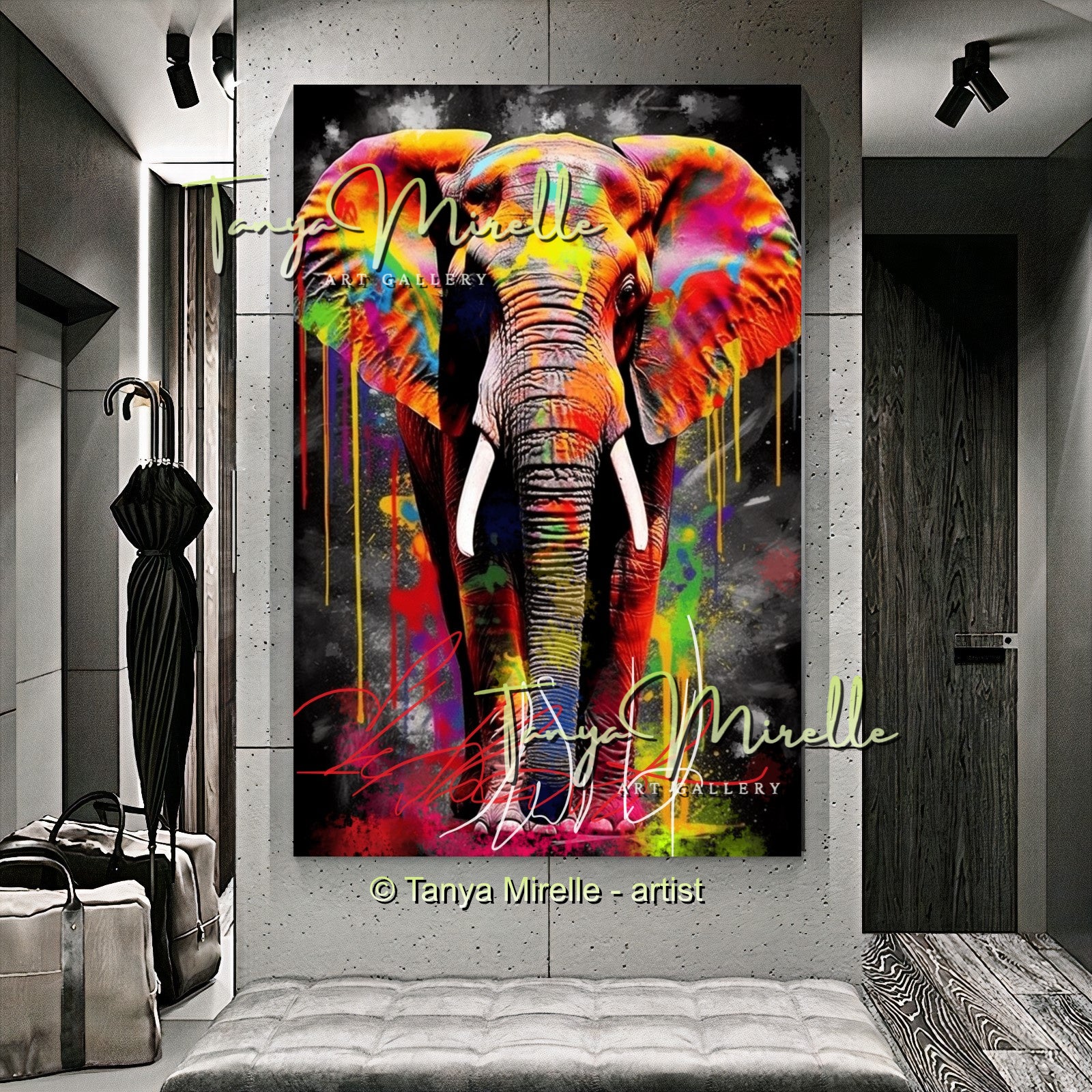 {{ product.title }} canvas artwork by Tanya Mirelle – modern wall decor – original artwork for home, living room, office, or gallery
