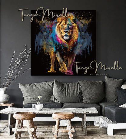 Modern Tiger Art Print on Canvas – Abstract Animal Wall Art