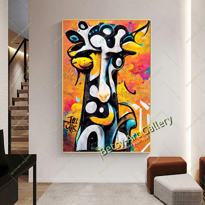 Bold Abstract Canvas Print, Vibrant Contemporary Home Decor