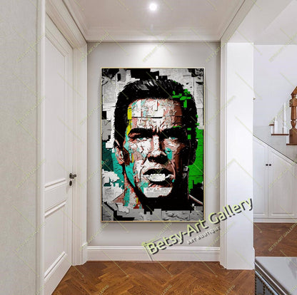 Terminator Canvas Wall Art Print - Cyberpunk Home Office Decor