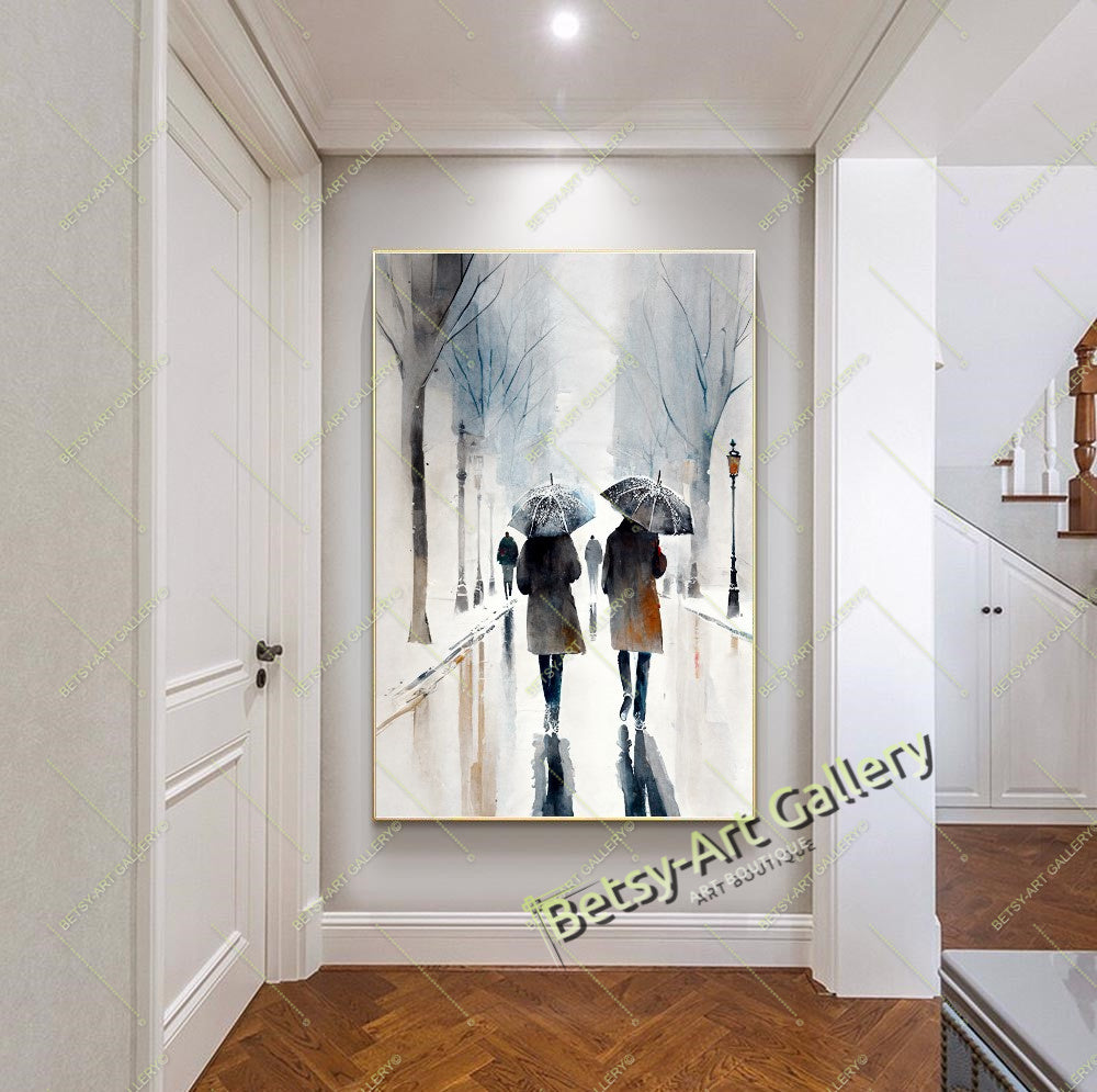 Elegant Lady at the Ocean Wall Art - Romantic Beach Scene Canvas Print