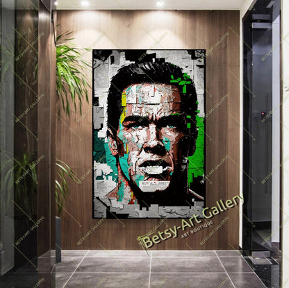 Terminator Canvas Wall Art Print - Cyberpunk Home Office Decor