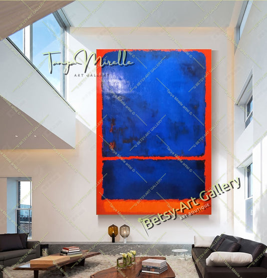 Mark Rothko Blue Red - Modern Abstract Painting