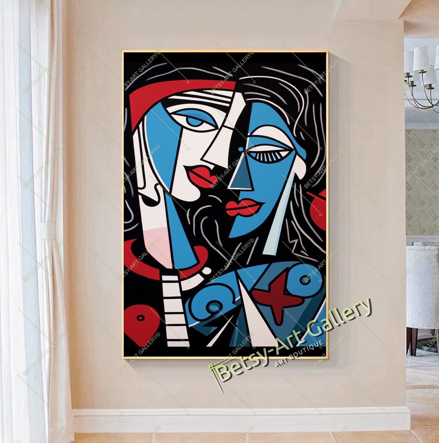 Picasso Wall Art - Woman with Guitar Canvas Print