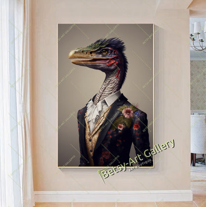 Whimsical Animals Canvas Print, Fantasy Nature Wall Art