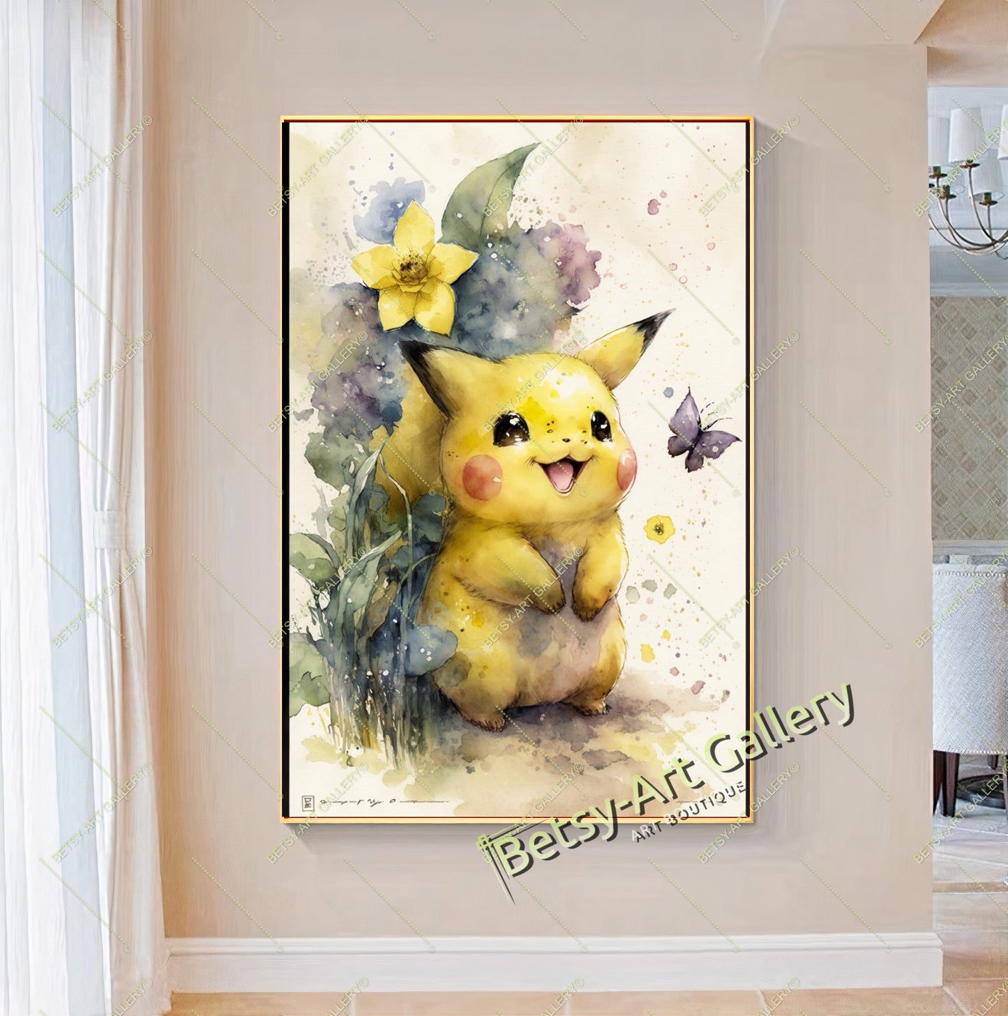 Whimsical Animals Canvas Print, Fantasy Nature Wall Art