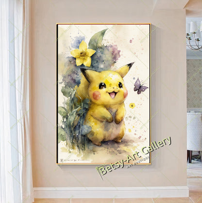 Whimsical Animals Canvas Print, Fantasy Nature Wall Art