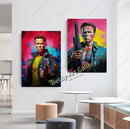 Terminator Wall Art - Cyberpunk Soldier Canvas Print