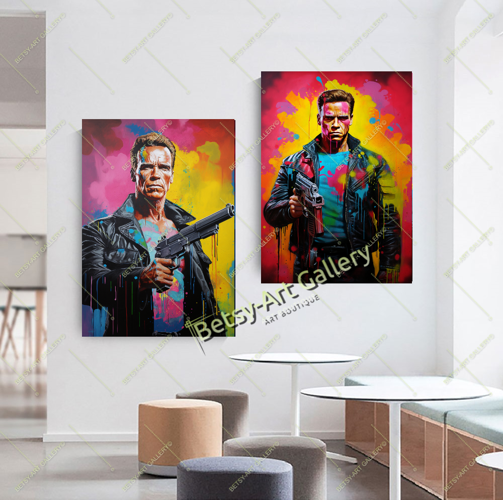 Terminator Wall Art - Cyberpunk Soldier Canvas Print