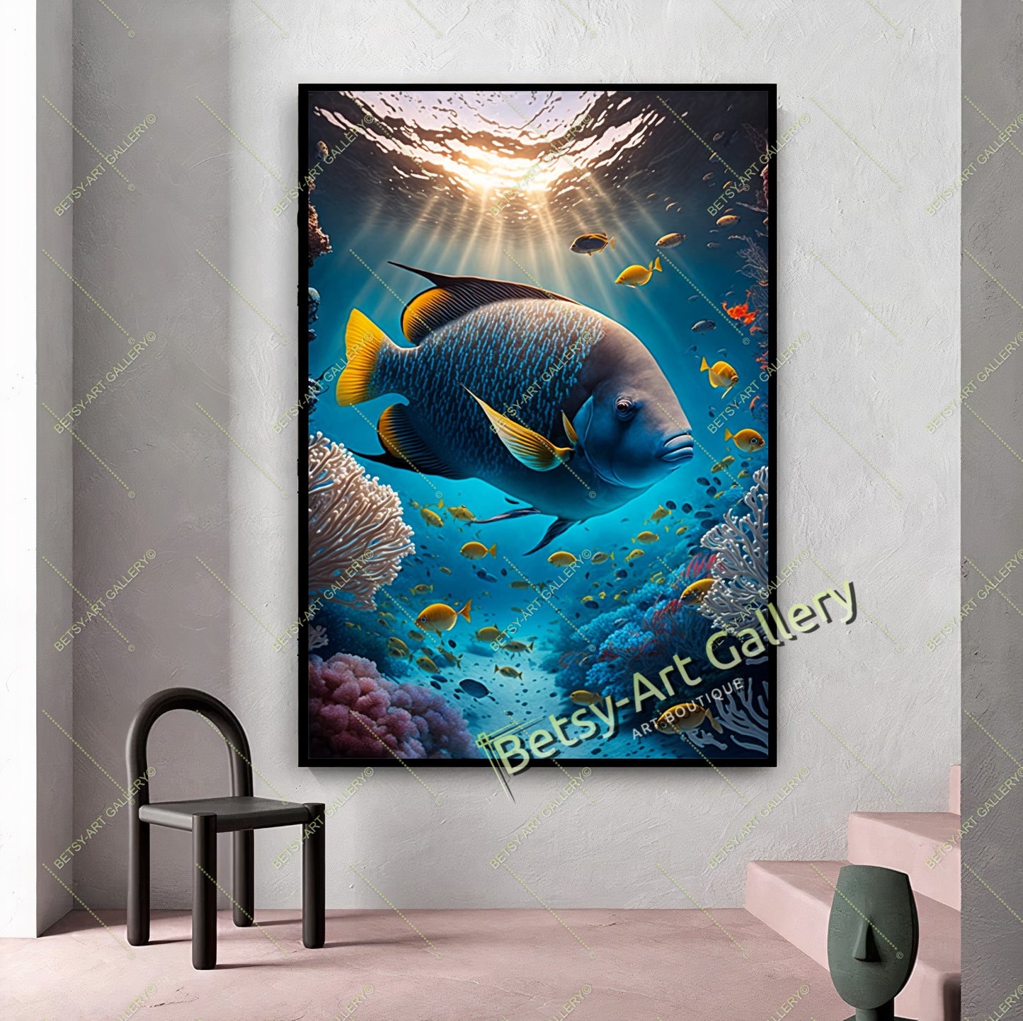 Caribbean Ocean Underwater Clownfish Canvas Print