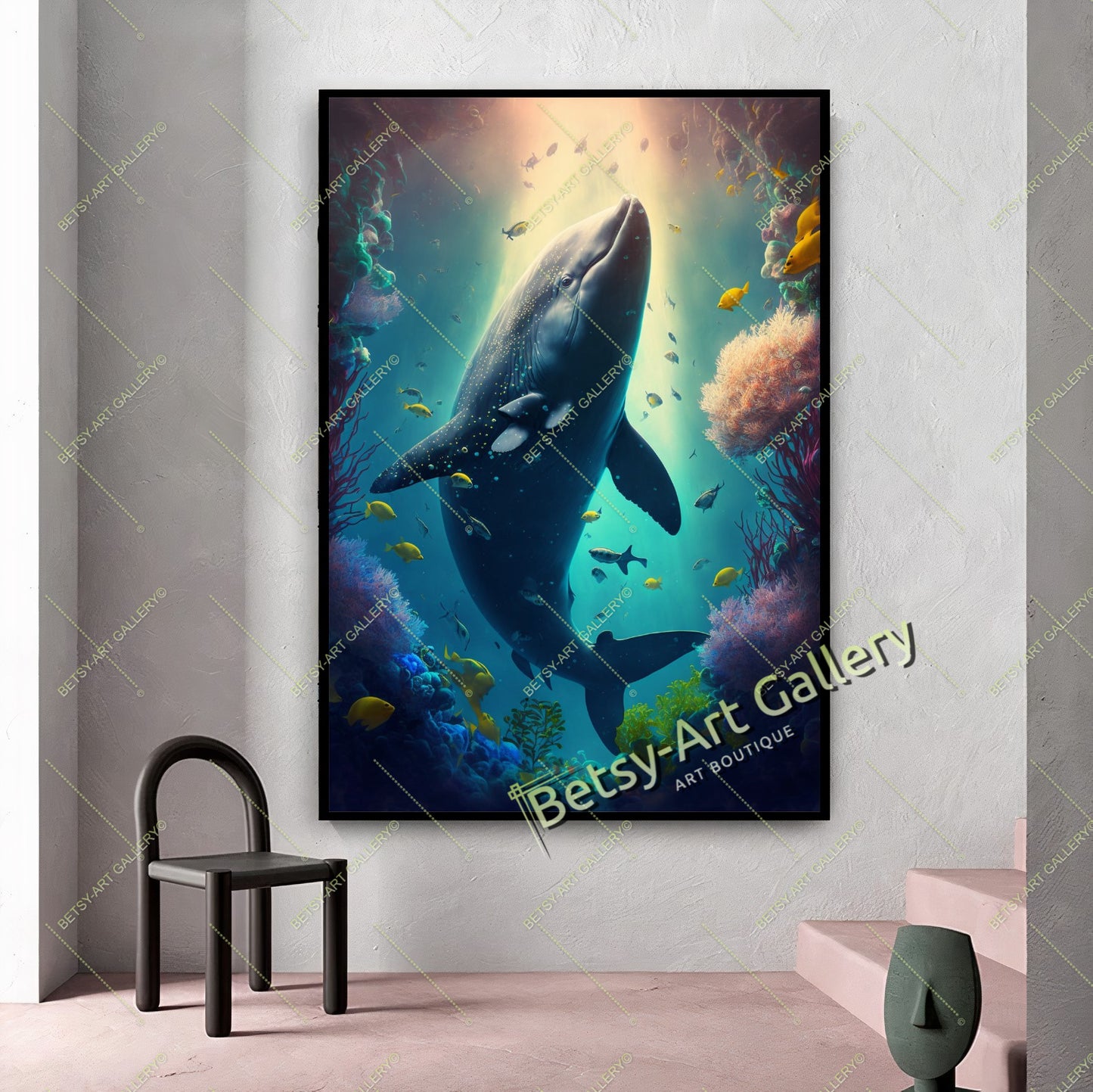 Caribbean Ocean Underwater Fish Canvas Print - Tropical Marine Art