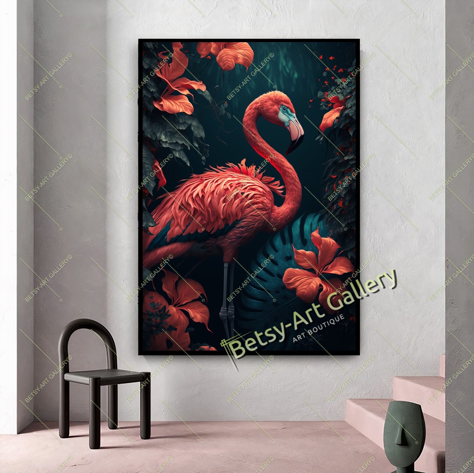 {{ product.title }} canvas artwork by Tanya Mirelle – modern wall decor – original artwork for home, living room, office, or gallery
