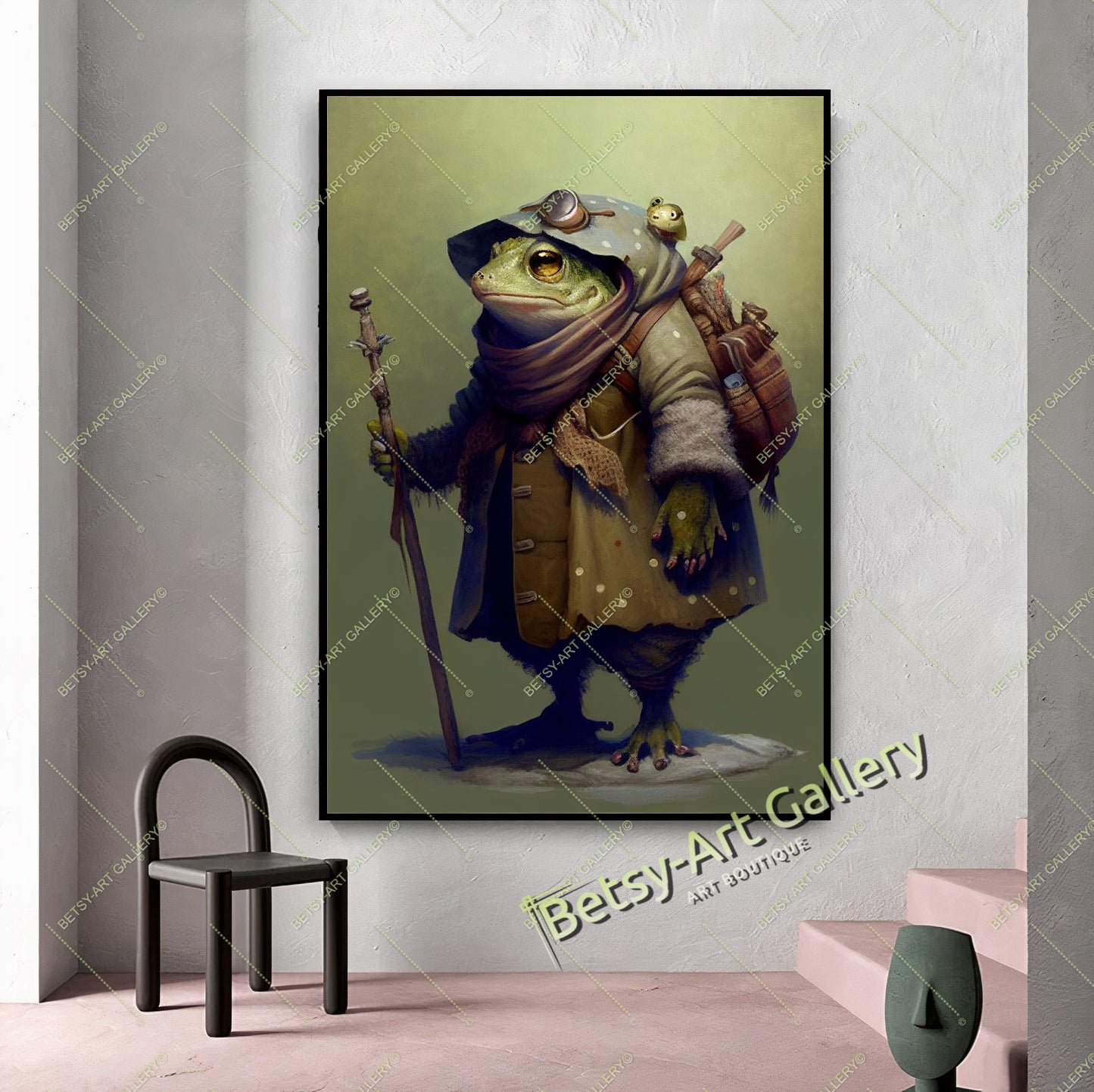 Whimsical Animals Canvas Print, Fantasy Nature Wall Art