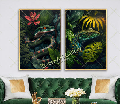 Jungle Woman Butterfly Canvas Print, Fantasy Exotic Decor