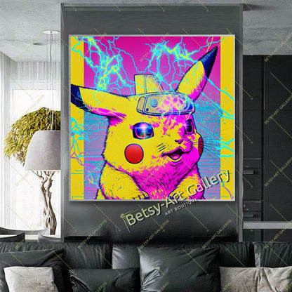 Retro Mario 80s Canvas Print, Vintage Video Game Wall Art