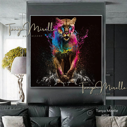Modern Tiger Art Print on Canvas – Abstract Animal Wall Art