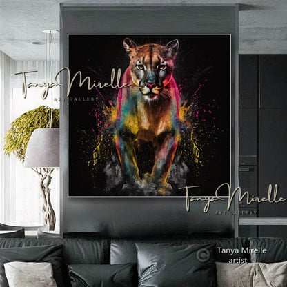 Modern Tiger Art Print on Canvas – Abstract Animal Wall Art