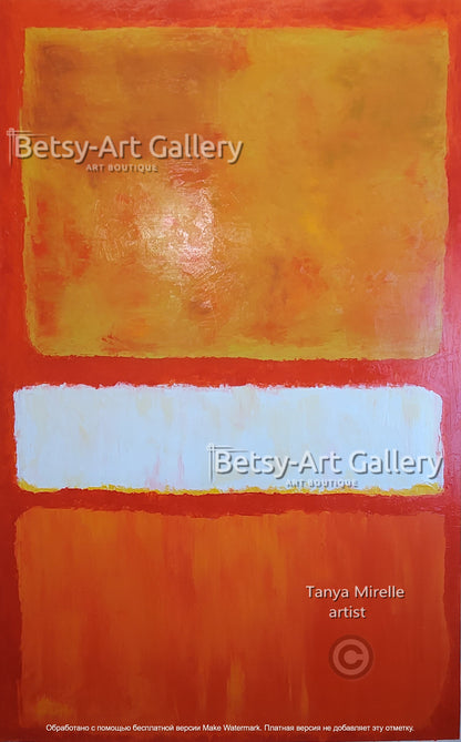 Red Yellow Mark Rothko Modern Abstract Paintings