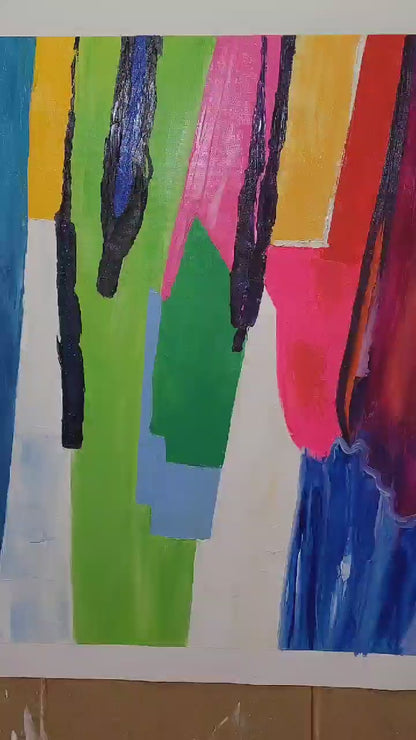 Colorful Modern Abstract Painting on Canvas #141