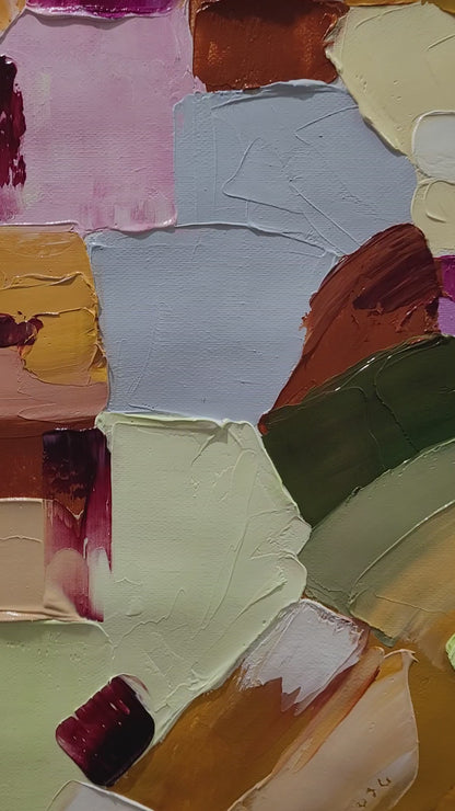 Large Abstract Impasto Painting - Colorful Modern Wall Art on Canvas #72