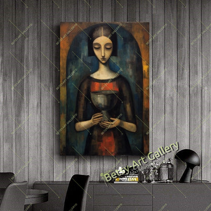 Modern Japanese Woman Art, Pop Art Geisha Artwork