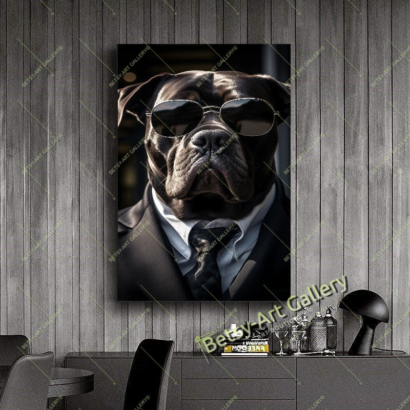 Tattooed Elephant Canvas Print, Bohemian Wall Art Decor