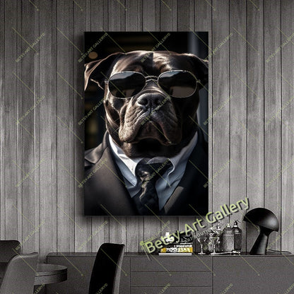 Tattooed Elephant Canvas Print, Bohemian Wall Art Decor