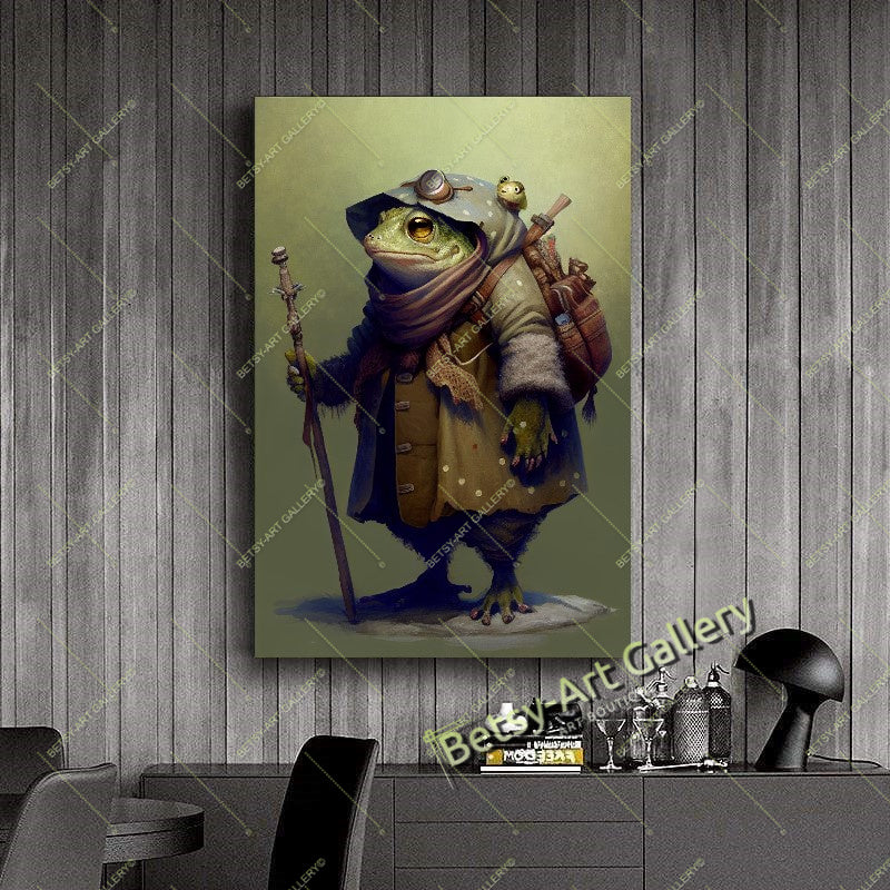 Whimsical Animals Canvas Print, Fantasy Nature Wall Art