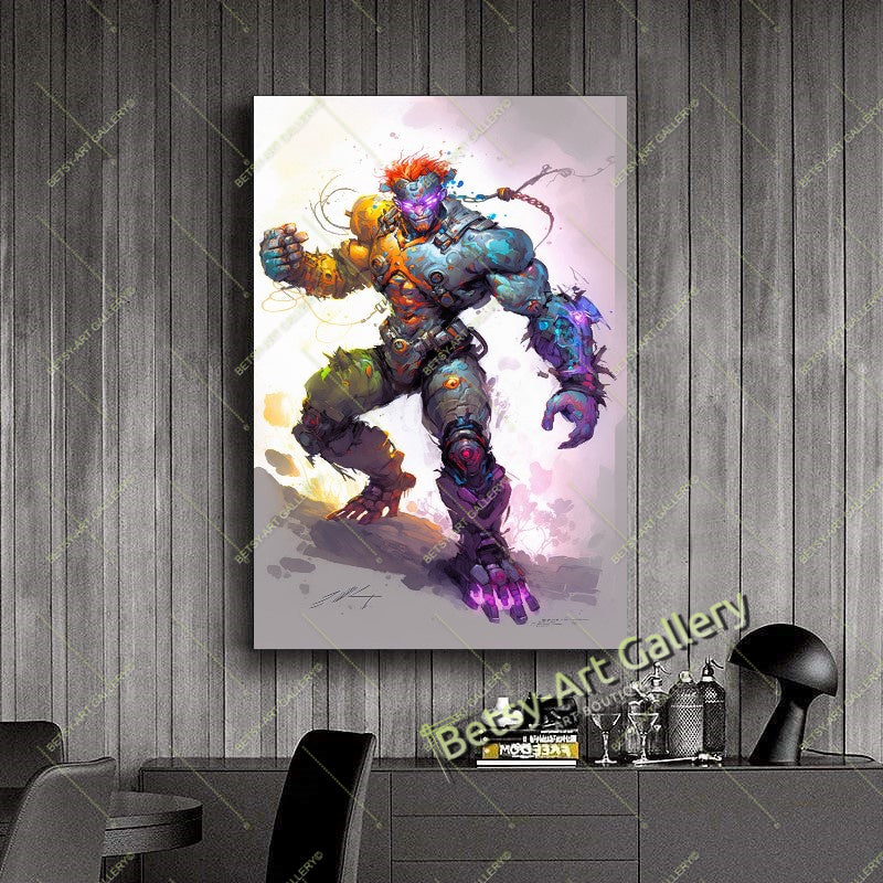 Spider-Man Red Blue Superhero Wall Art Print