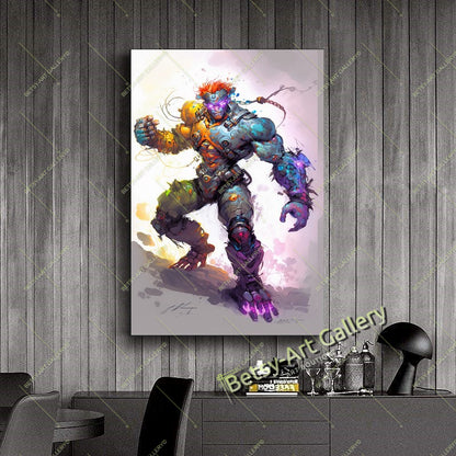 Spider-Man Red Blue Superhero Wall Art Print